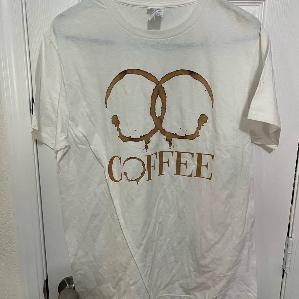 NWOT Coffee Logo White Short-Sleeve T-Shirt